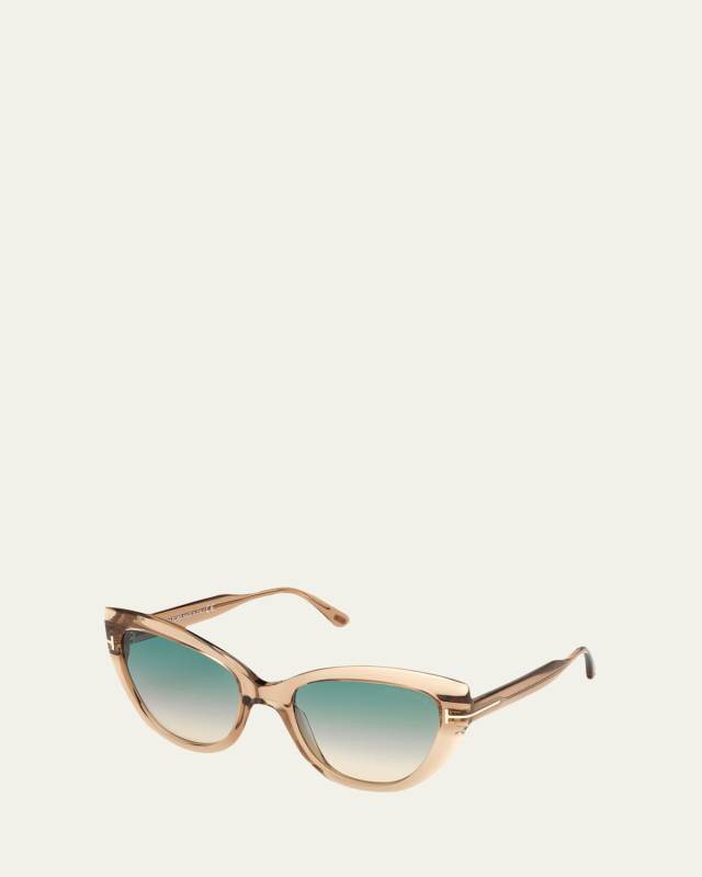 Anya Cat-Eye Monochromatic Sunglasses